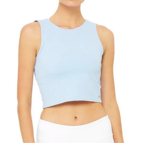 NWT Alo Yoga Troop Fitted Tank - UV blue - Picture 1 of 4